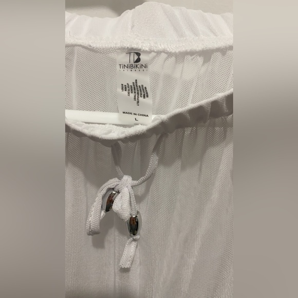 New White sheer beachwear pants - Picture 4 of 6